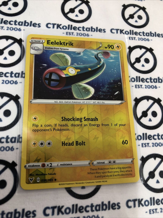 Eelektrik #058/185 Reverse Holo Uncommon- Pokemon Card Vivid Voltage