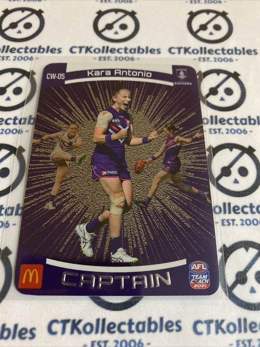 2021 AFL Teamcoach McDonalds Captain Kara Antonio #CW-05 Dockers