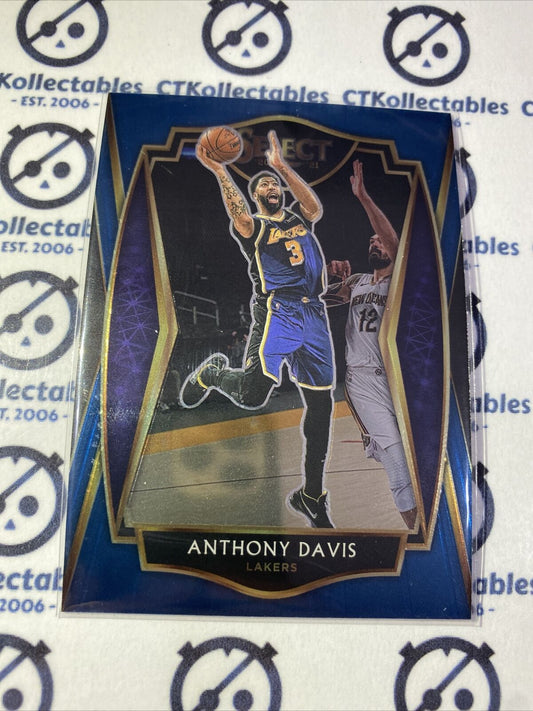 2020-21 Panini NBA Select Blue Premier Level Anthony Davis #155 Lakers