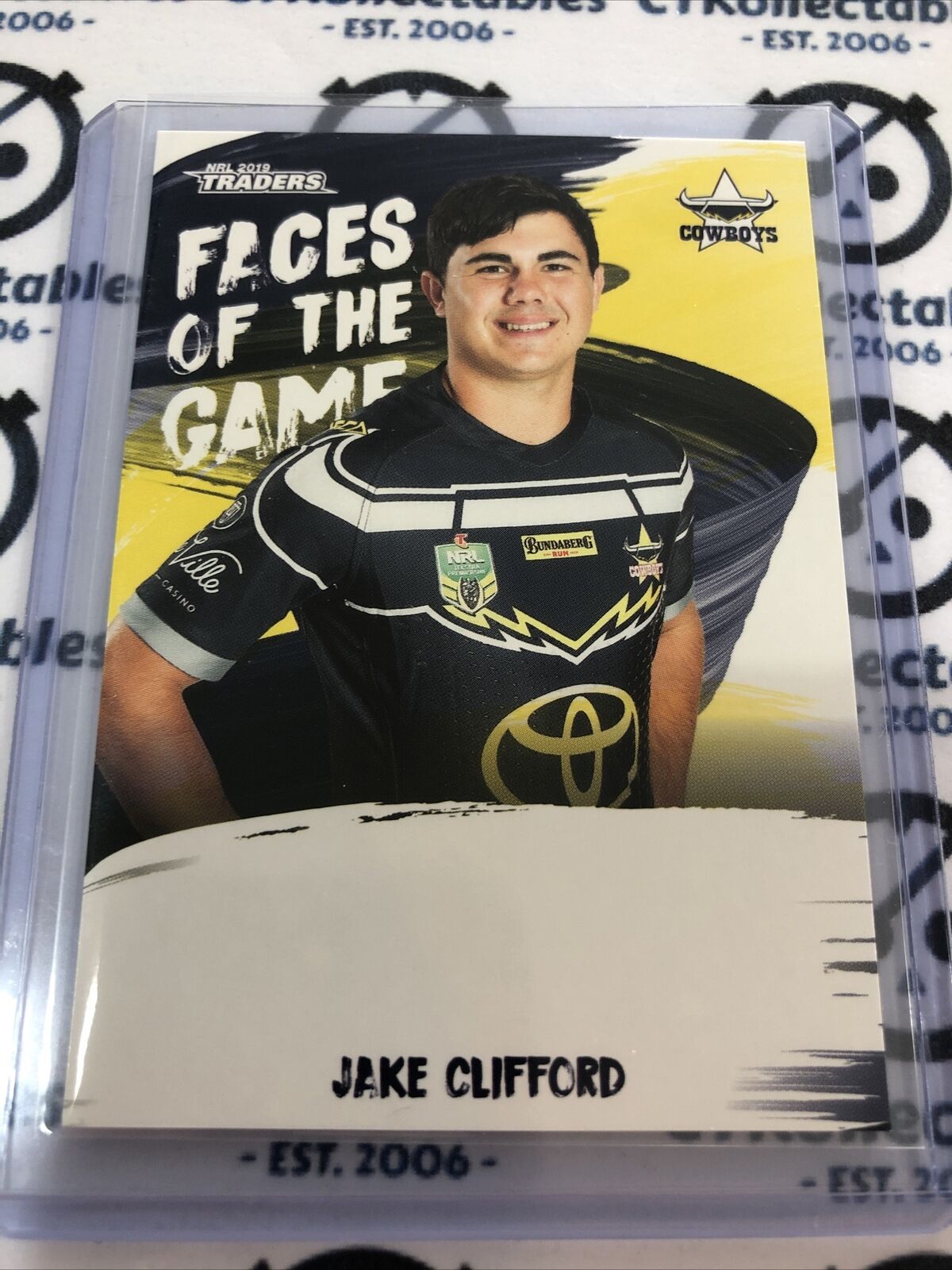 2019 NRL Traders Jake Clifford Face Of The Game FG34/64 Cowboys