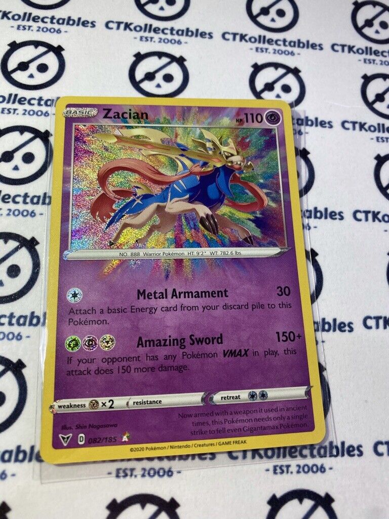 Zacian Amazing Rare #082/185 Pokemon Card Vivid Voltage