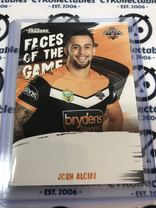 2019 NRL Traders Josh Aloiai Face Of The Game FG61/64 West Tigers