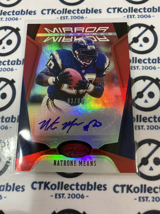 2020 NFL Panini Certified Mirror Signatures Natrone Means #83/99 Chargers