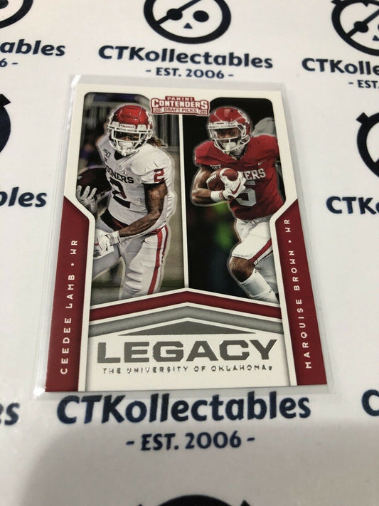 2020 NFL Contenders Draft Legacy Ceedee Lamb/Marquise Brown #12 Cowboys Ravens