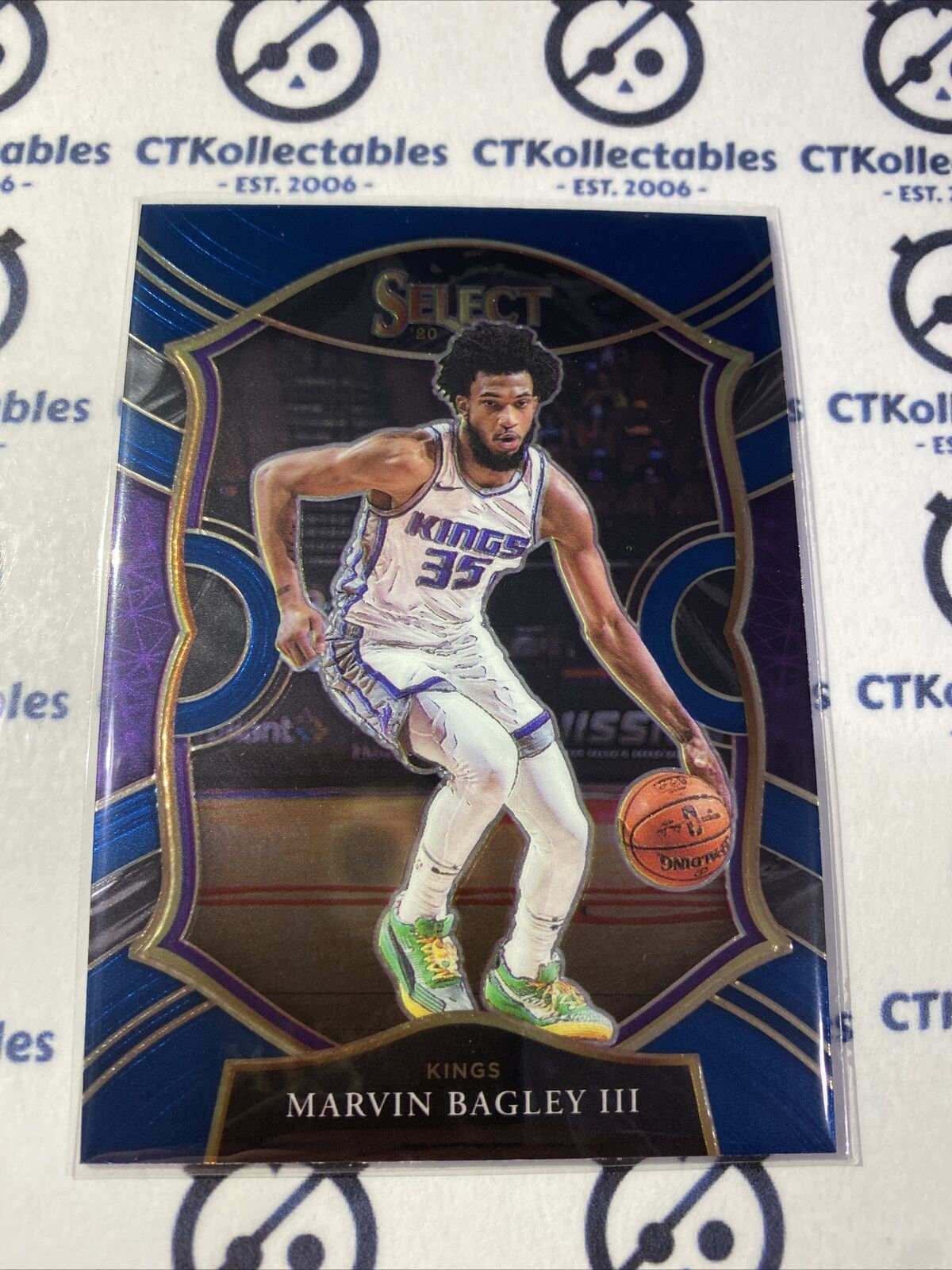 2020-21 Panini NBA Select Blue Concourse Marvin Bagley III Kings #25