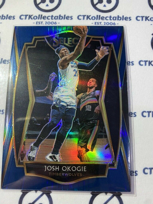 2020-21 Panini NBA Select Josh Okogie Blue Silver Prizm Premier #144