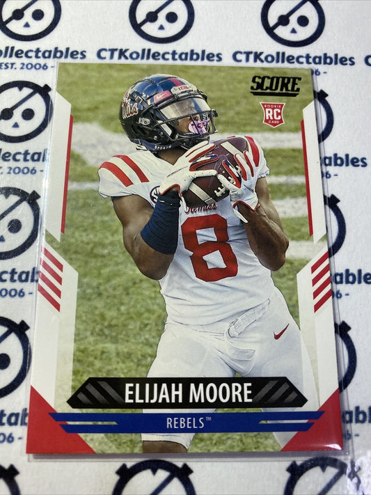 2021 NFL Score Rookie Card Elijah Moore #337 RC Jets