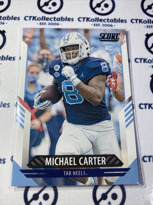 2021 NFL Score Rookie Card Michael Carter #316 RC Jets
