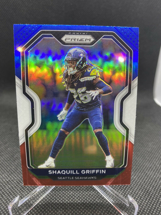2020 NFL Prizm Shaquill Griffin Red White & Blue Prizm #298 Seahawks