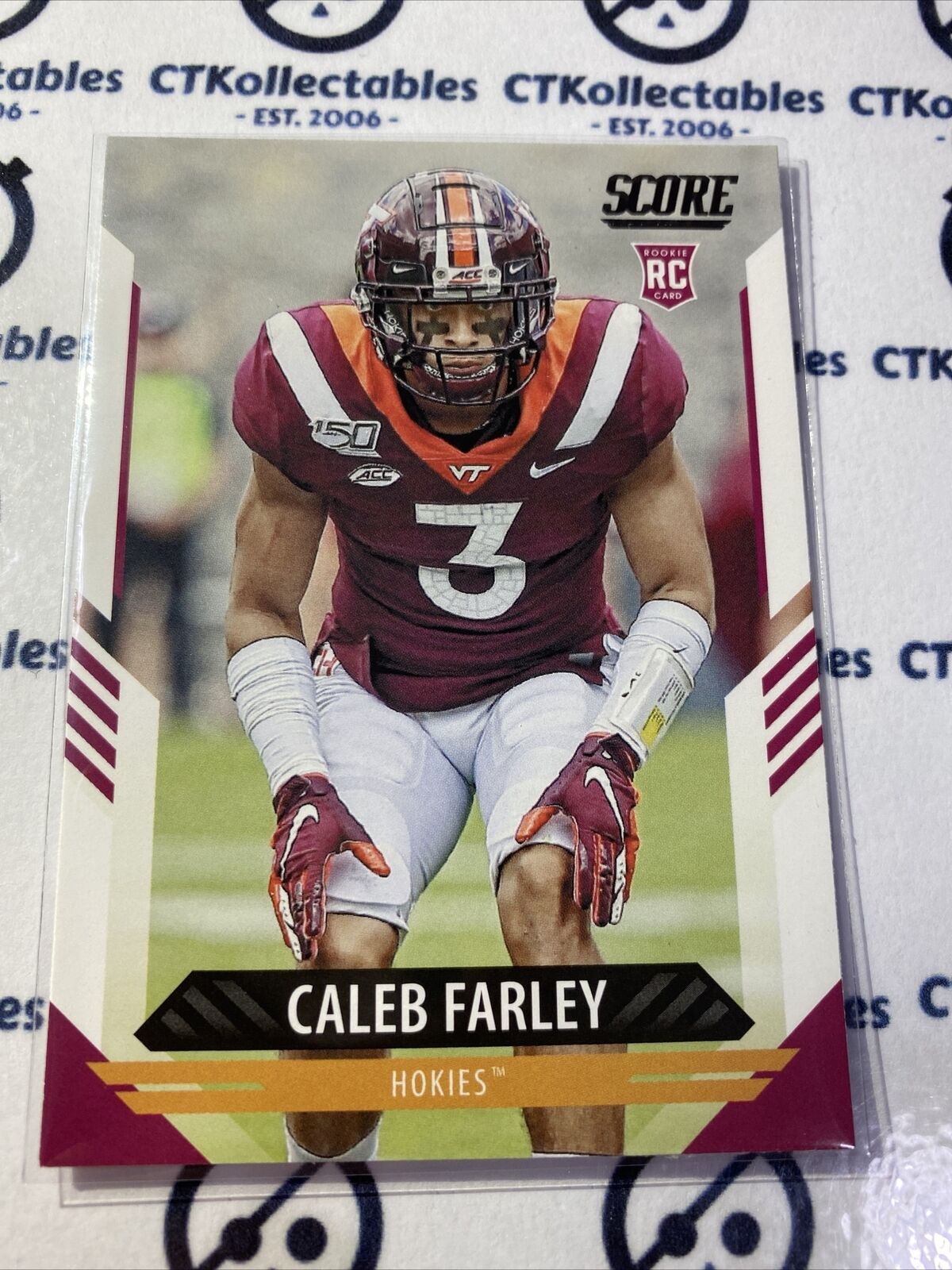 2021 NFL Score Rookie Card Caleb Farley #341 RC Titans