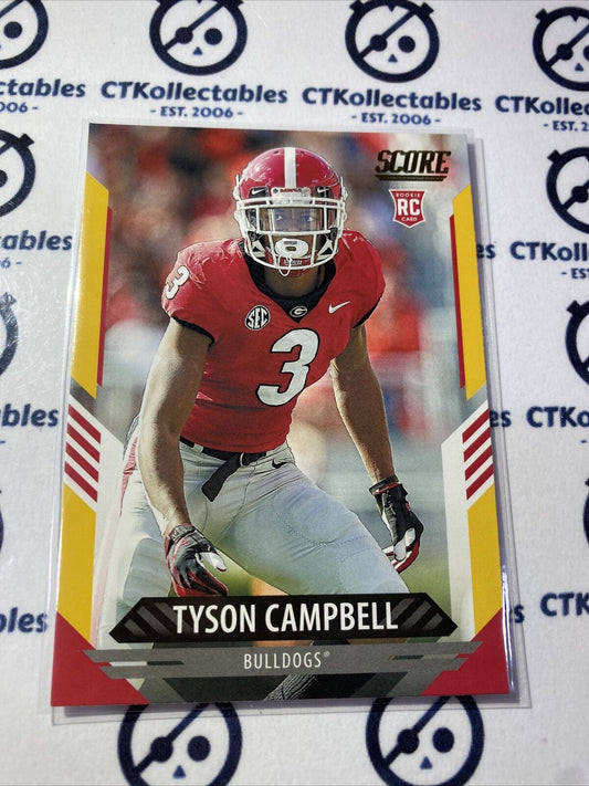 2021 NFL Score Tyson Campbell RC Gold Parallel Base #394
