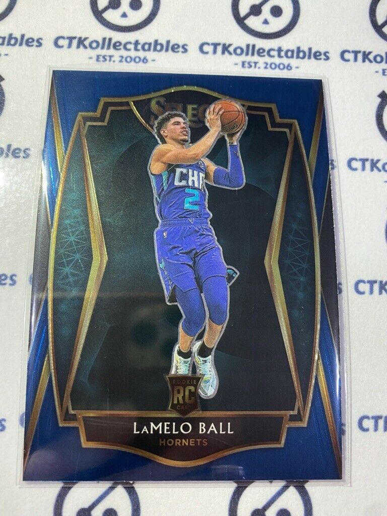 2020-21 Panini NBA Select blue LaMelo Ball Premier Level RC #183 Hornets