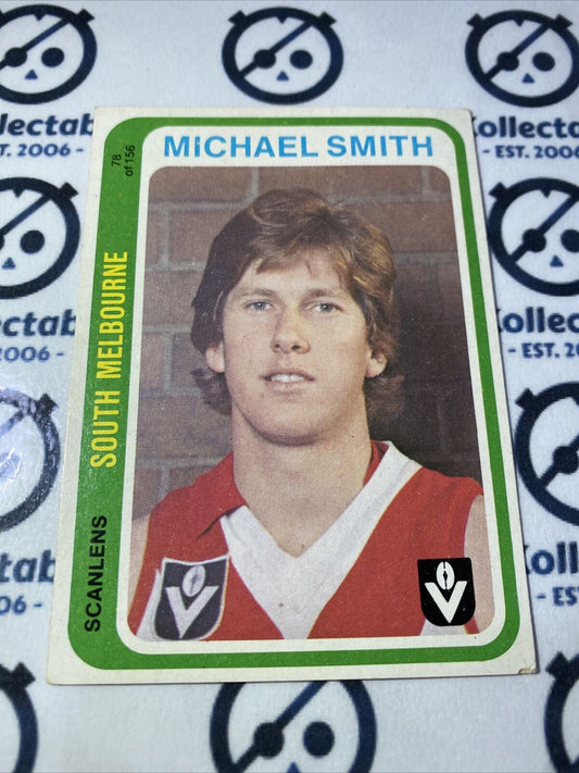 1979 Scanlens VFL Michael Smith #78 Of 156 South Melbourne