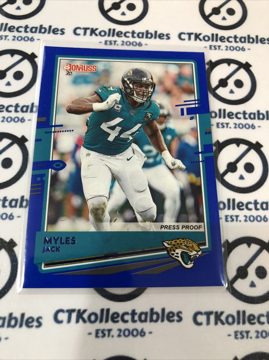 2020 NFL Donruss Blue Press Proof Myles Jack #131 Jaguars
