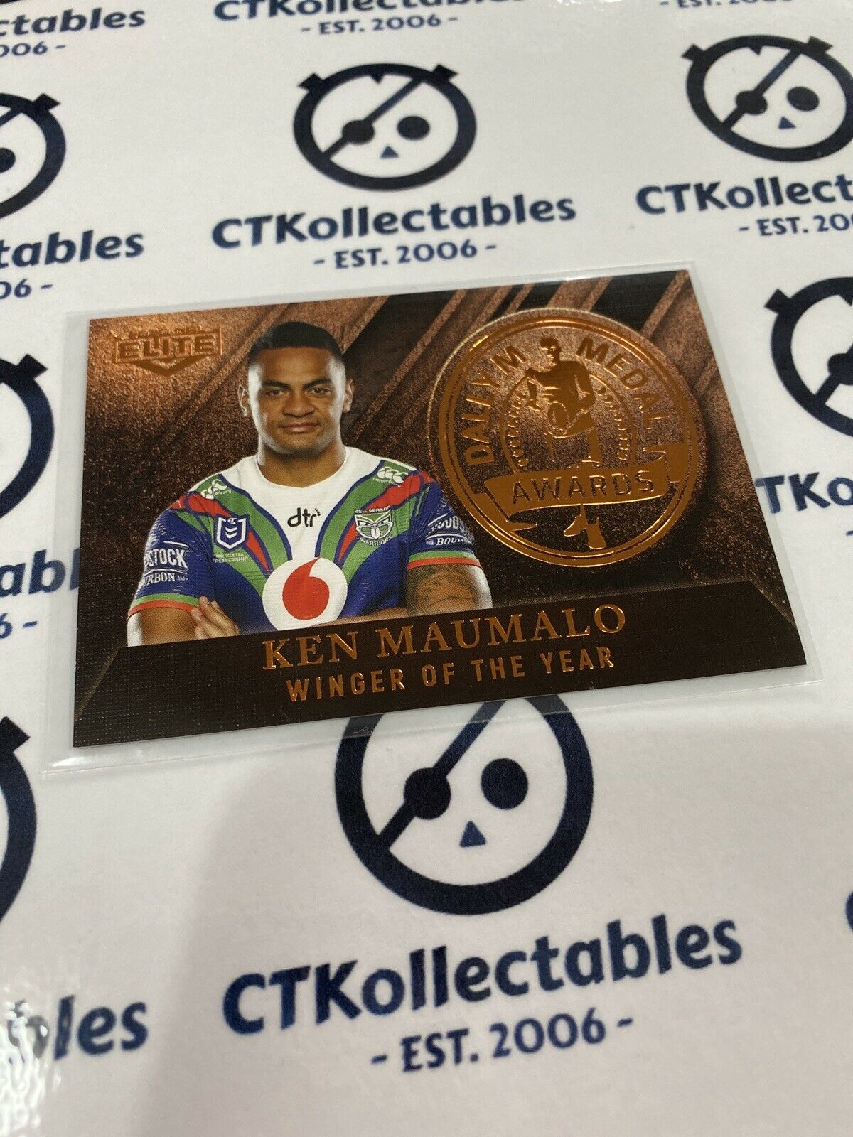 2020 NRL Elite Daly M Ken Maumalo DM03 Warriors