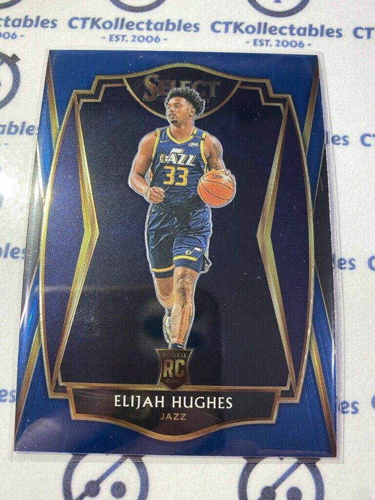 2020-21 Panini NBA Select Elijah Hughes Blue RC Premier Level #168 Jazz