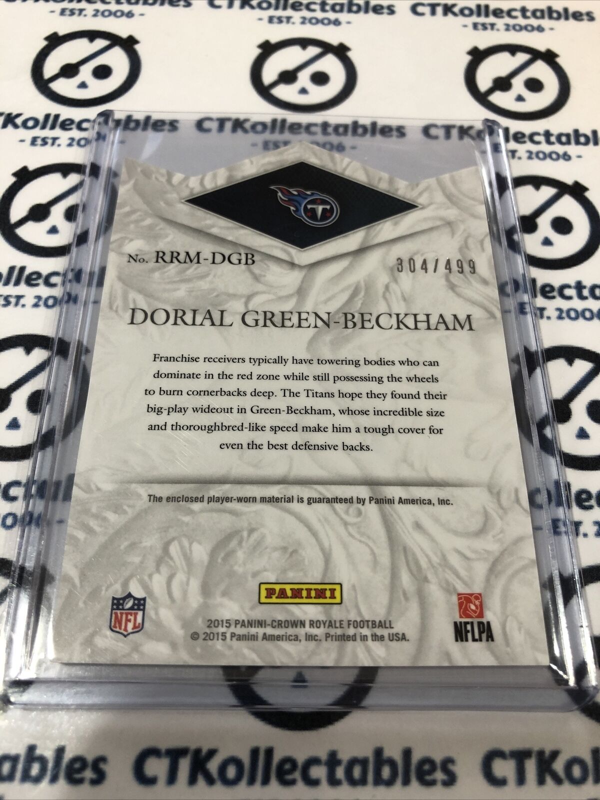 2015 NFL Crown Royale Dorial Green-Beckham Rookie Royalty #304/499 Titans