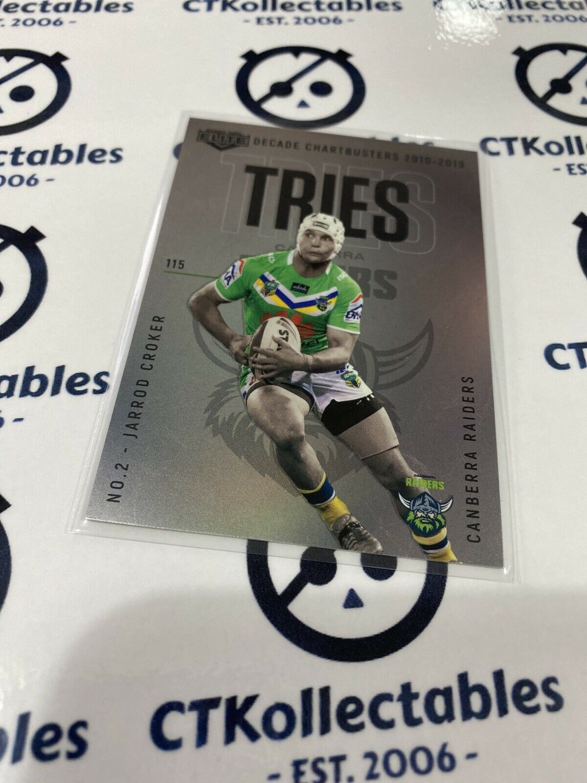 2020 NRL Elite Decade Chartbusters Jarrod Crocker DC-02 Raiders