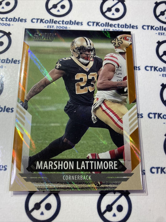 2021 NFL Score Marshon Lattimore Orange Lava #413/575 Saints