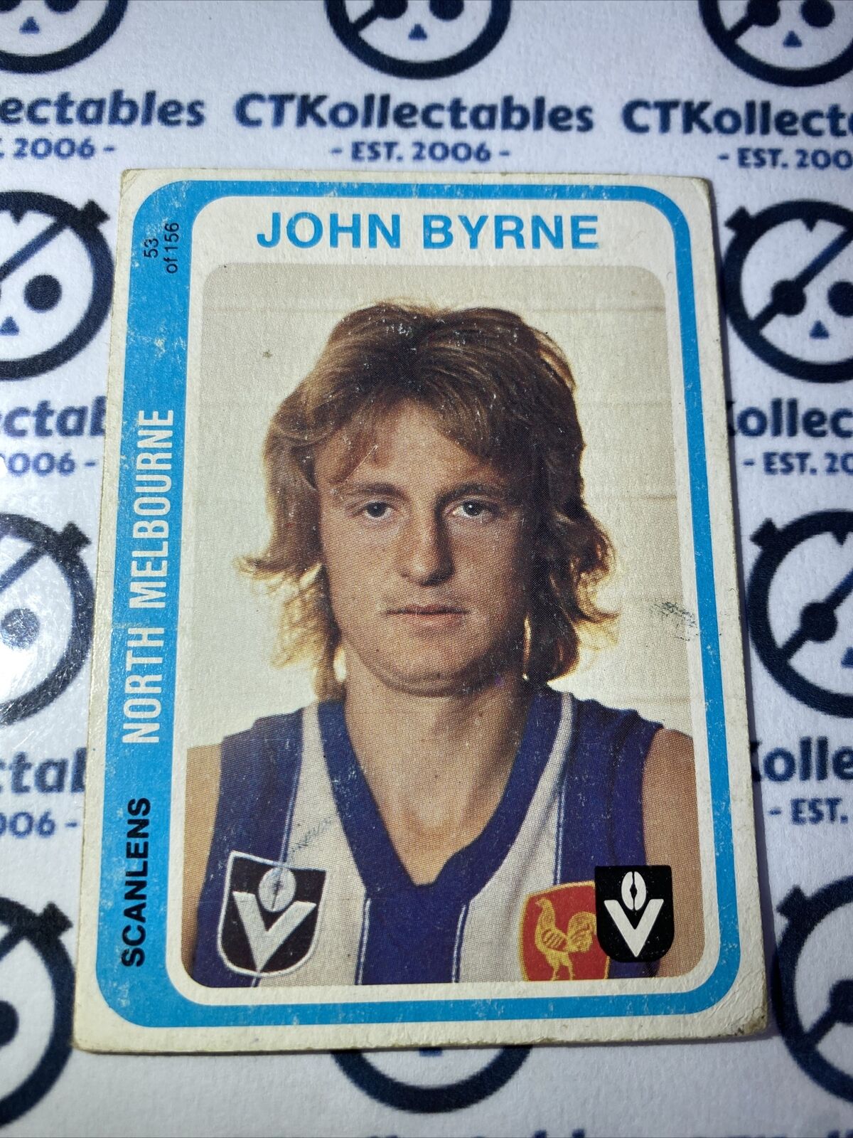 1979 Scanlens VFL John Byrne #53 Of 156 North Melbourne