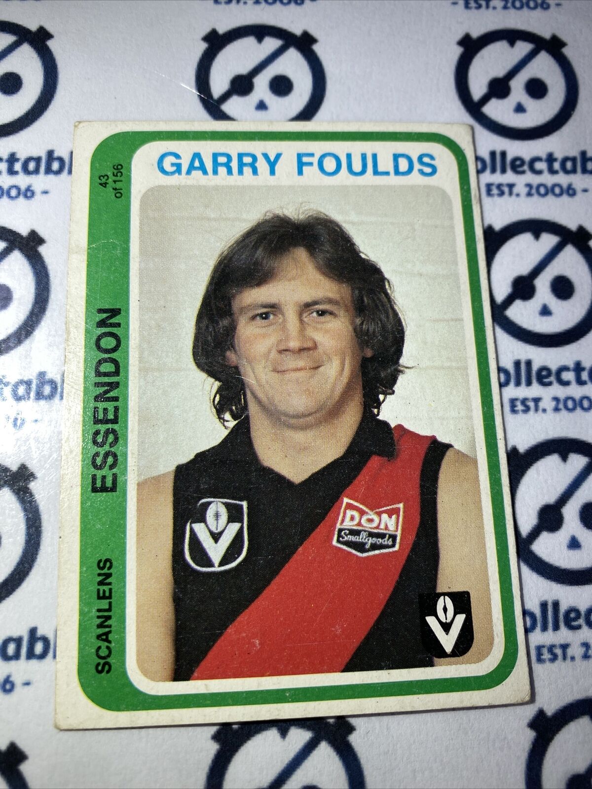 1979 Scanlens VFL Garry Foulds #43 Of 156 Essendon