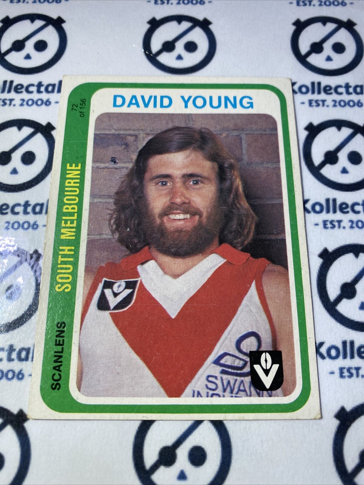 1979 Scanlens VFL David Young #72 Of 156 South Melbourne