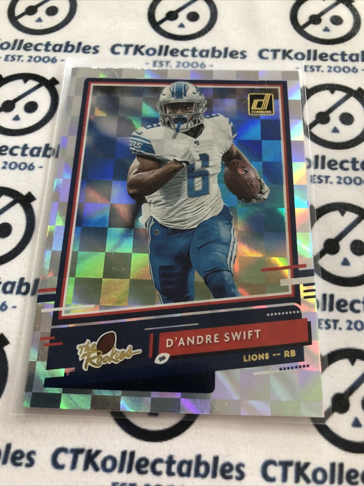 2020 NFL Donruss D’Andre Swift The Rookies RC Lions #TR-DS