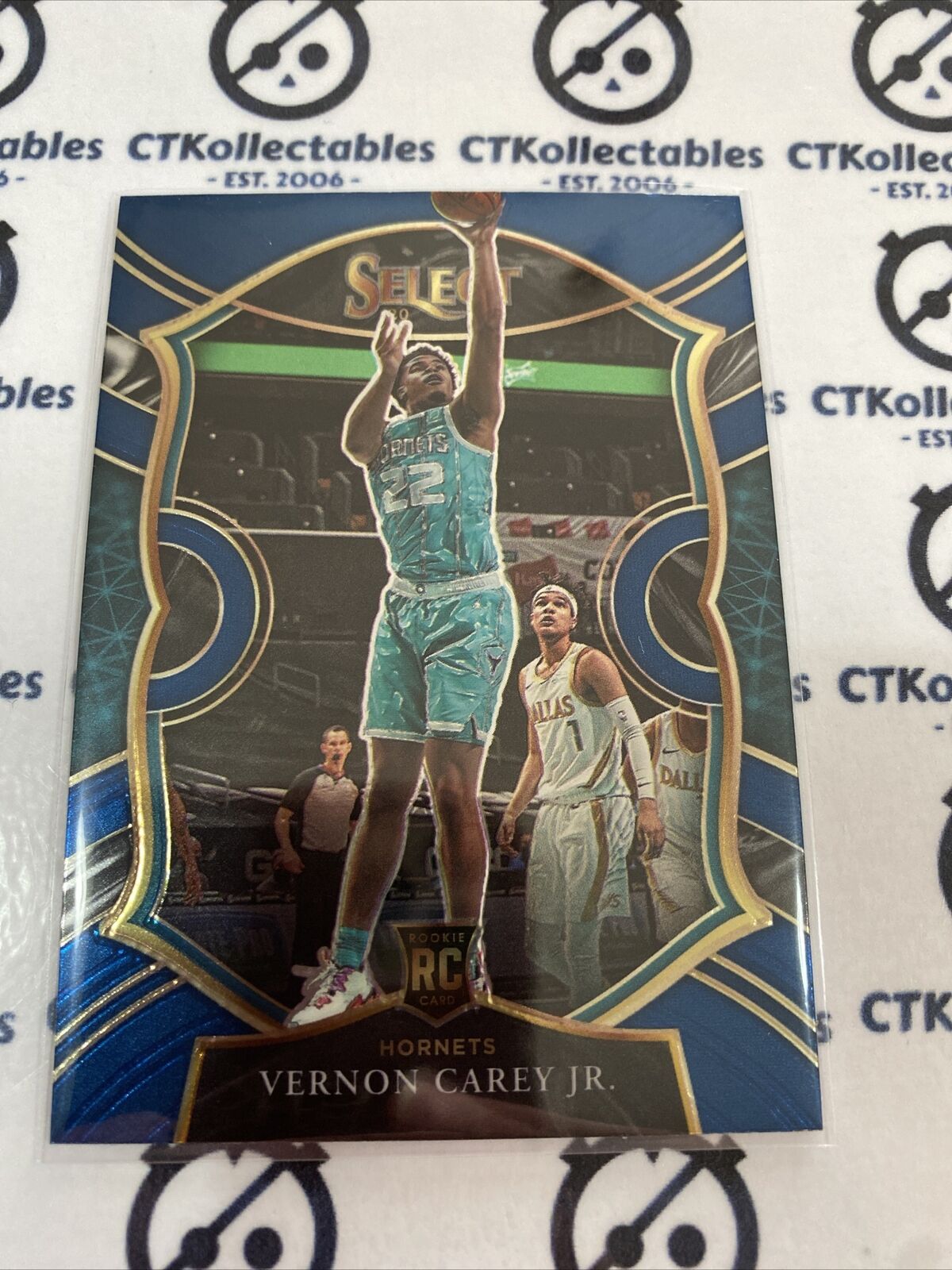 2020-21 Panini NBA Select Vernon Carey Jr. Blue RC Concourse #92 Hornets