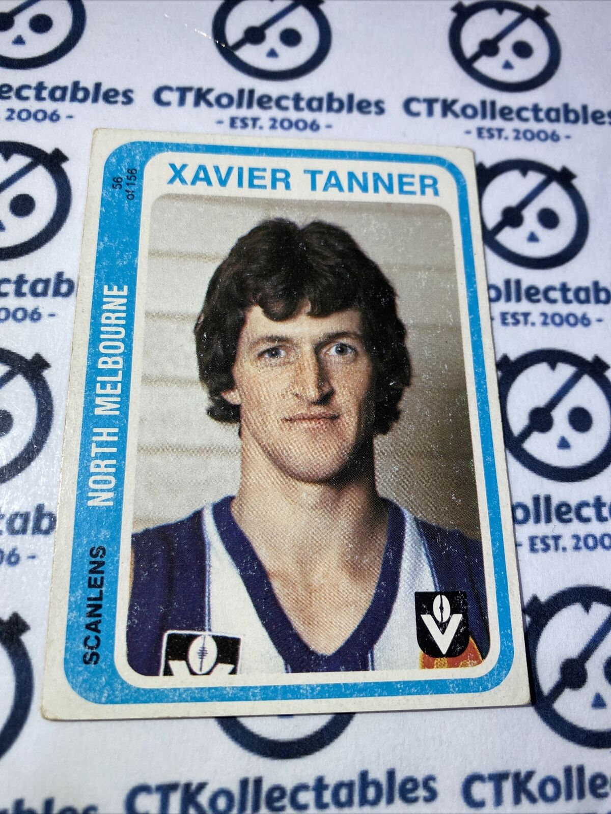 1979 Scanlens VFL Xavier Tanner #56 Of 156 North Melbourne