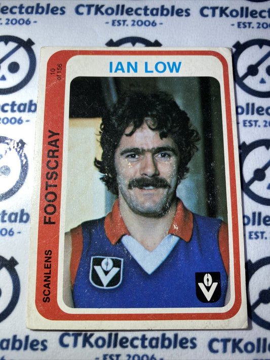 1979 Scanlens VFL Ian Low #10 Of 156 Footscray