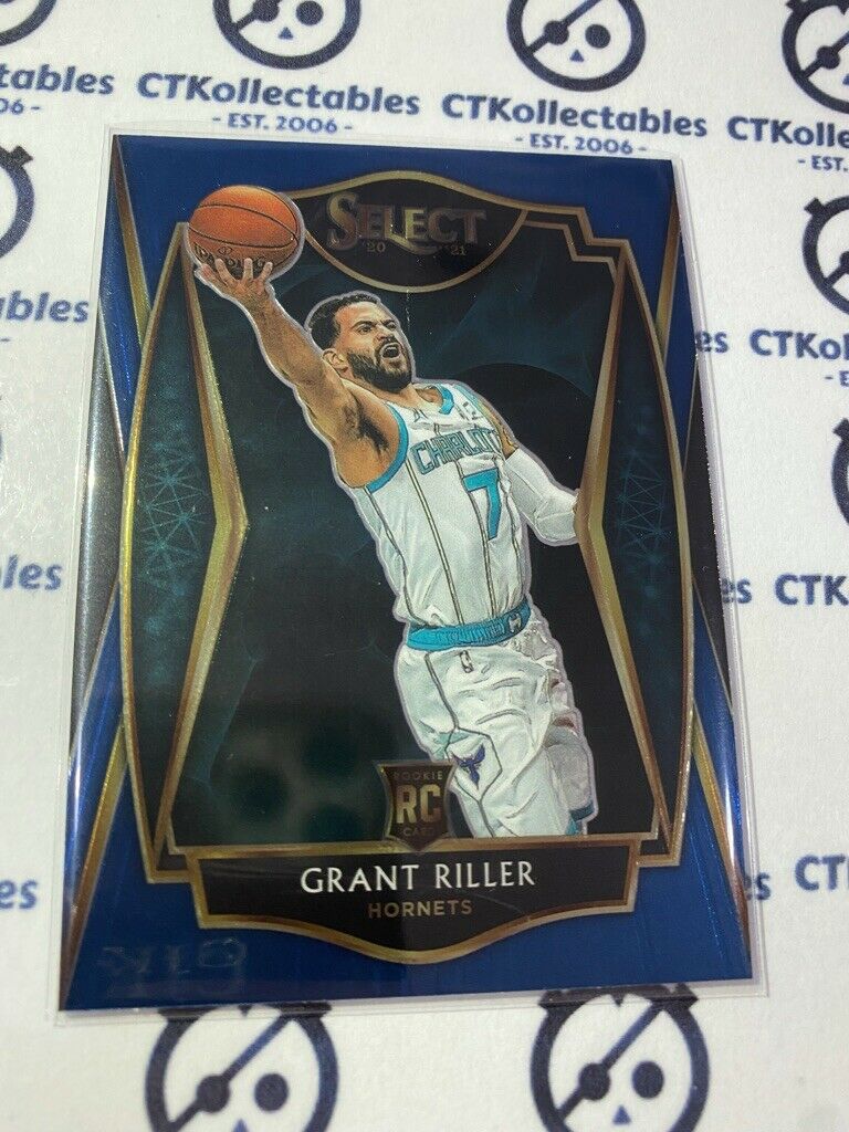 2020-21 Panini NBA Select Blue Grant Riller Premier Level #166 RC Hornets