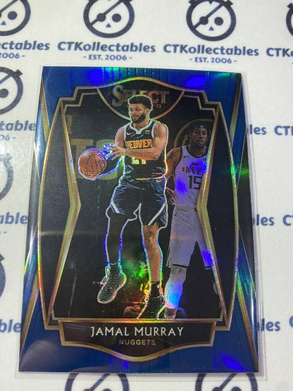 2020-21 Panini NBA Select Jamal Murray Blue Silver Prizm Premier #142 Nuggets