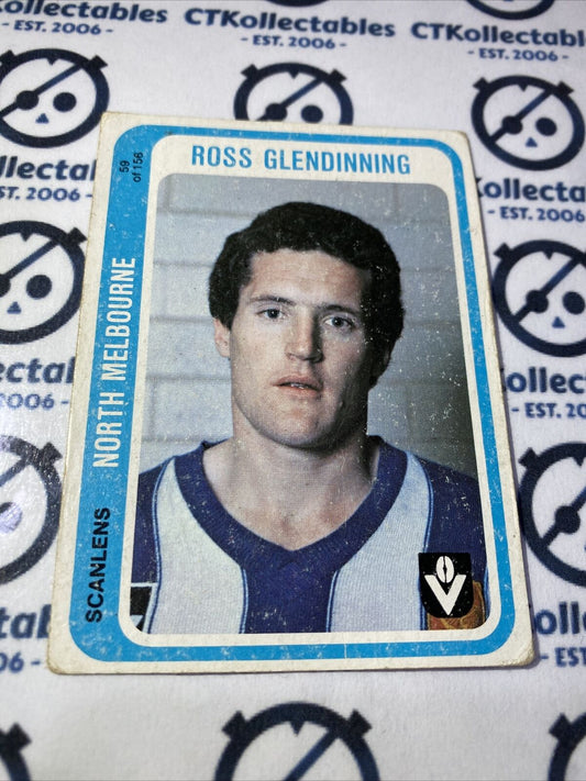 1979 Scanlens VFL Ross Glendinning #59 Of 156 North Melbourne