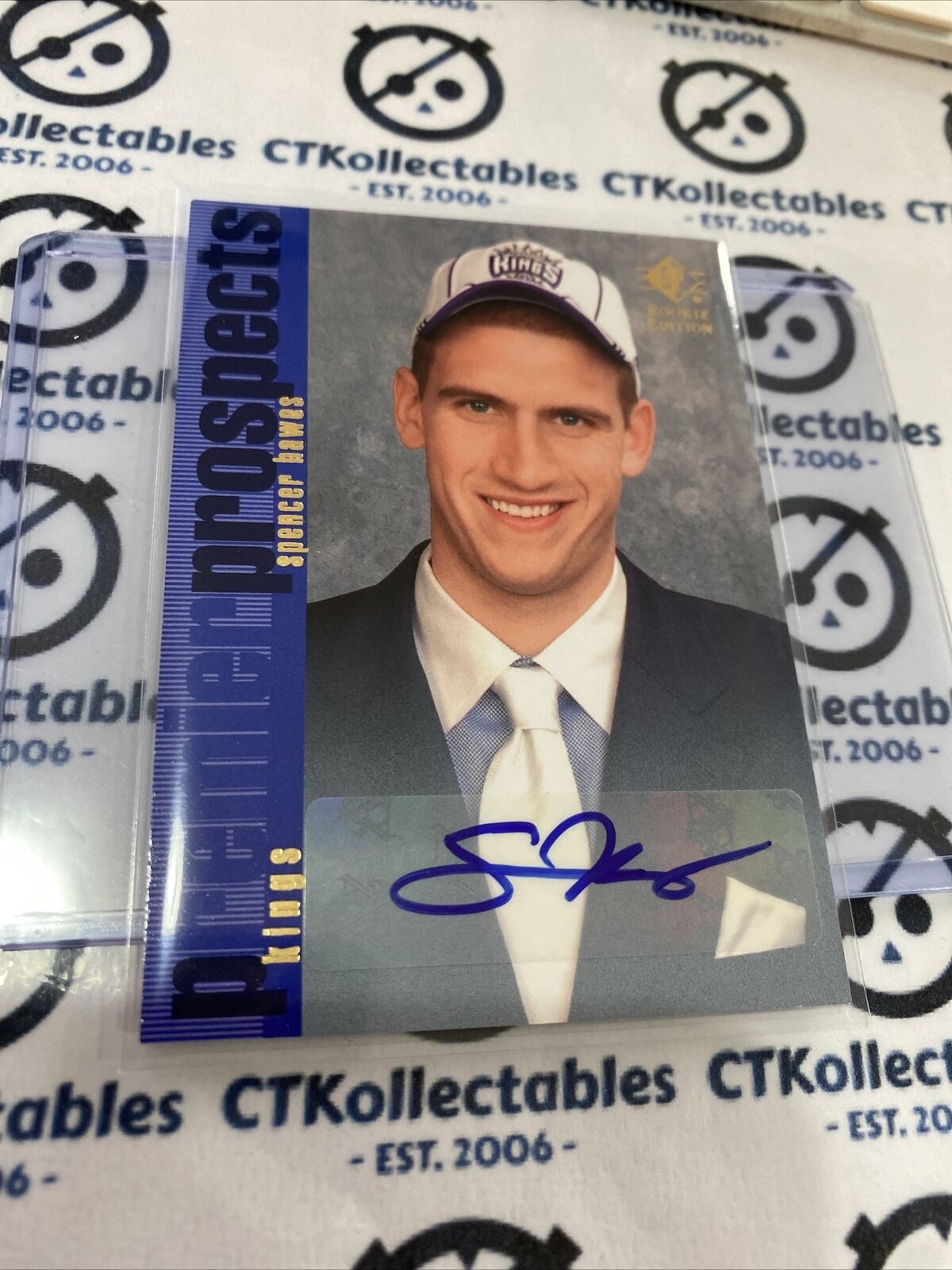 2007/08 SP Rookie Edition Spencer Hawes Premier Prospects Auto RC Kings