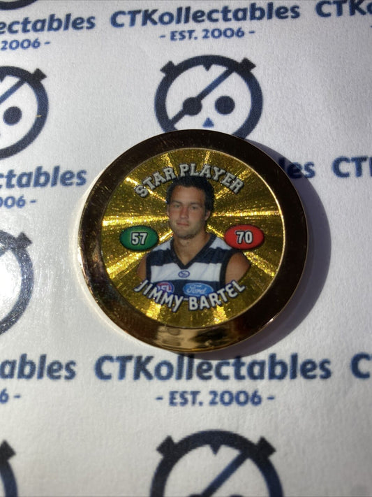 2008 Topps AFL Chipz Jimmy Bartel Gold Poker Chip