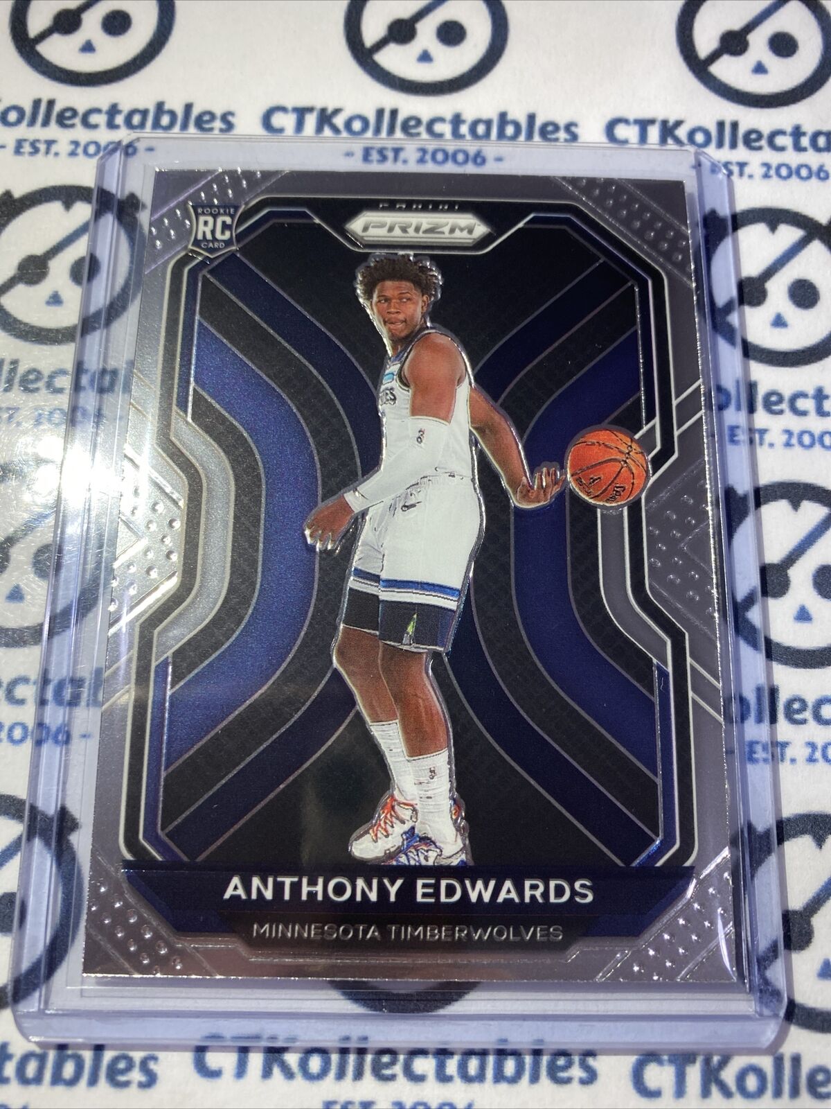 2020-21 NBA Prizm Anthony Edwards Base RC #258 Timberwolves