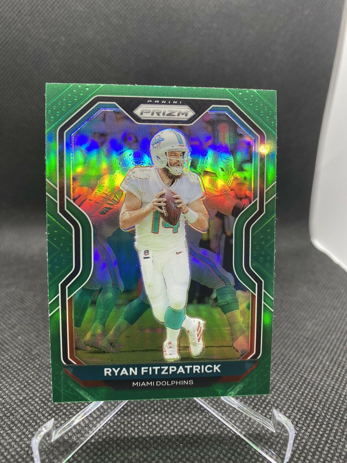 2020 NFL Prizm Ryan Fitzpatrick Base Green Prizm #112 Dolphins