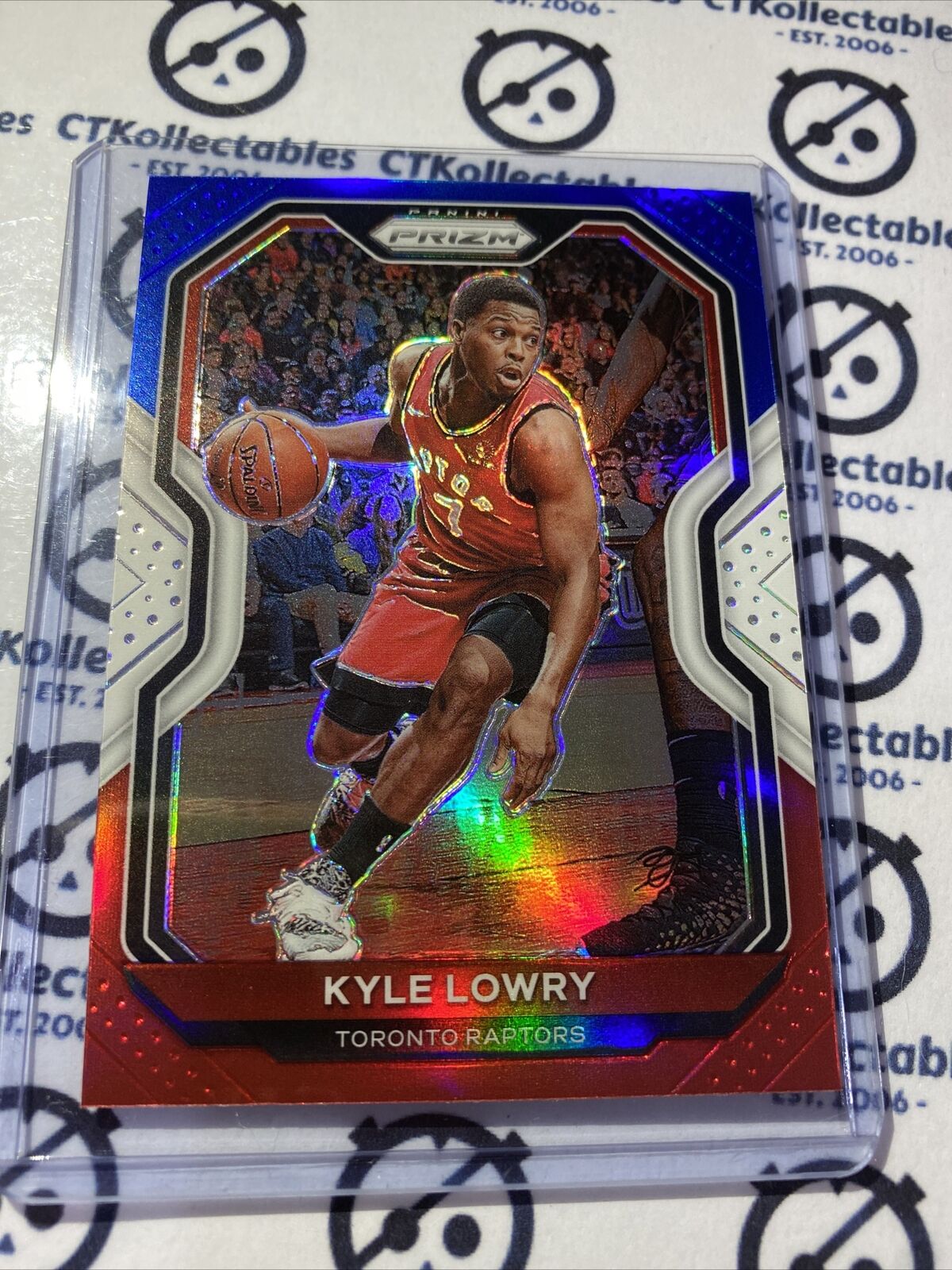 2020-21 NBA Prizm Kyle Lowry Red White & Blue Prizm #183 Raptors