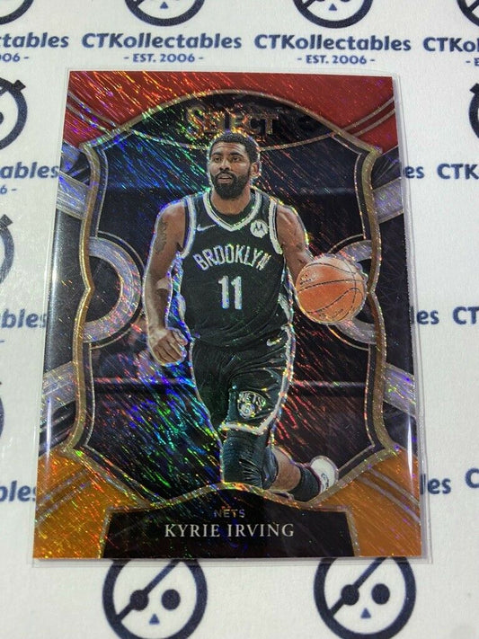 2020-21 Panini NBA Select Concourse Kyrie Irving Red white orange Prizm #42 Nets