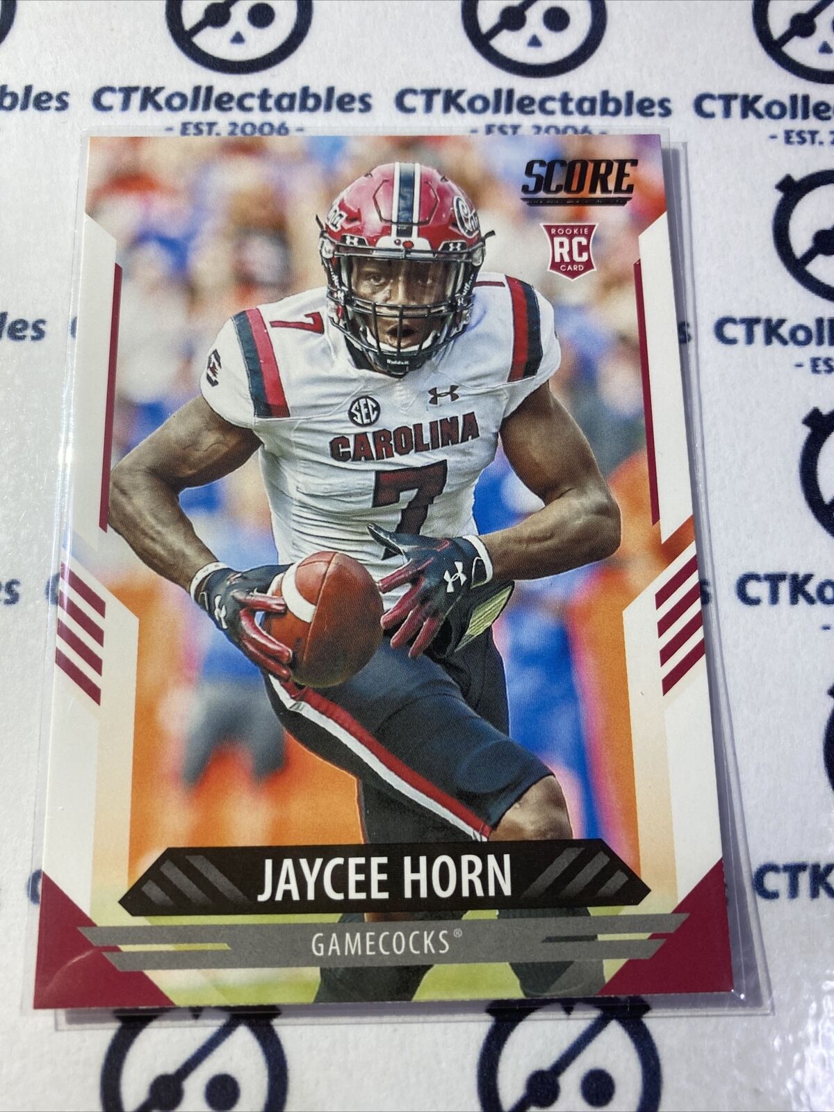 2021 NFL Score Rookie Card Jaycee Horn #344 RC Panthers