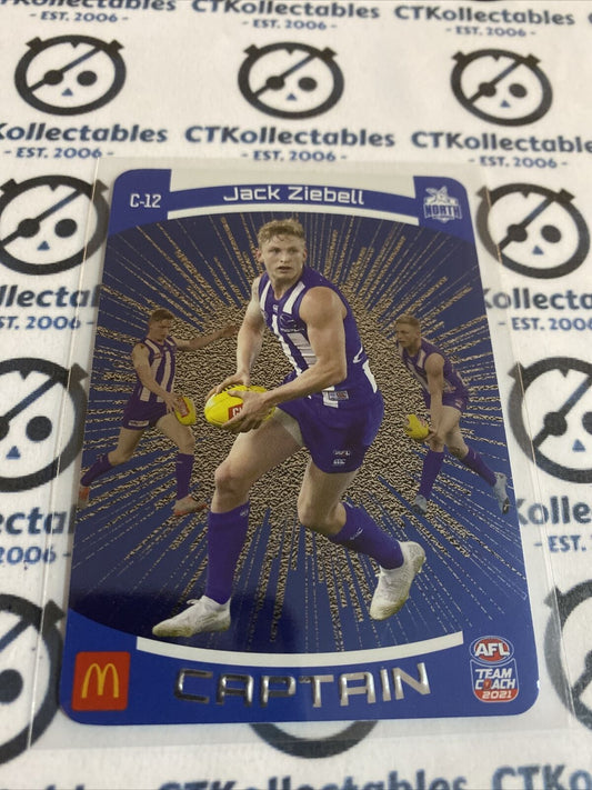 2021 AFL Teamcoach McDonalds Captain Jack Ziebell #c-12 Kangaroos