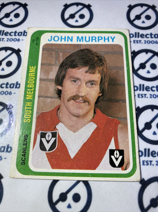 1979 Scanlens VFL John Murphy #70 Of 156 South Melbourne