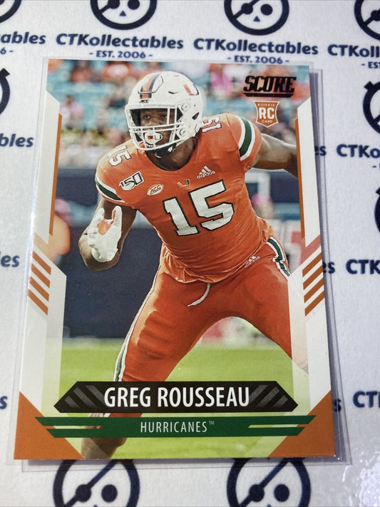 2021 NFL Score Rookie Card Greg Rousseau #345 RC Bills