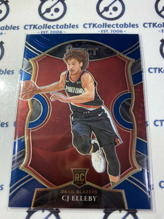 2020-21 Panini NBA Select Cj Elleby Blue RC Concourse #100 Portland