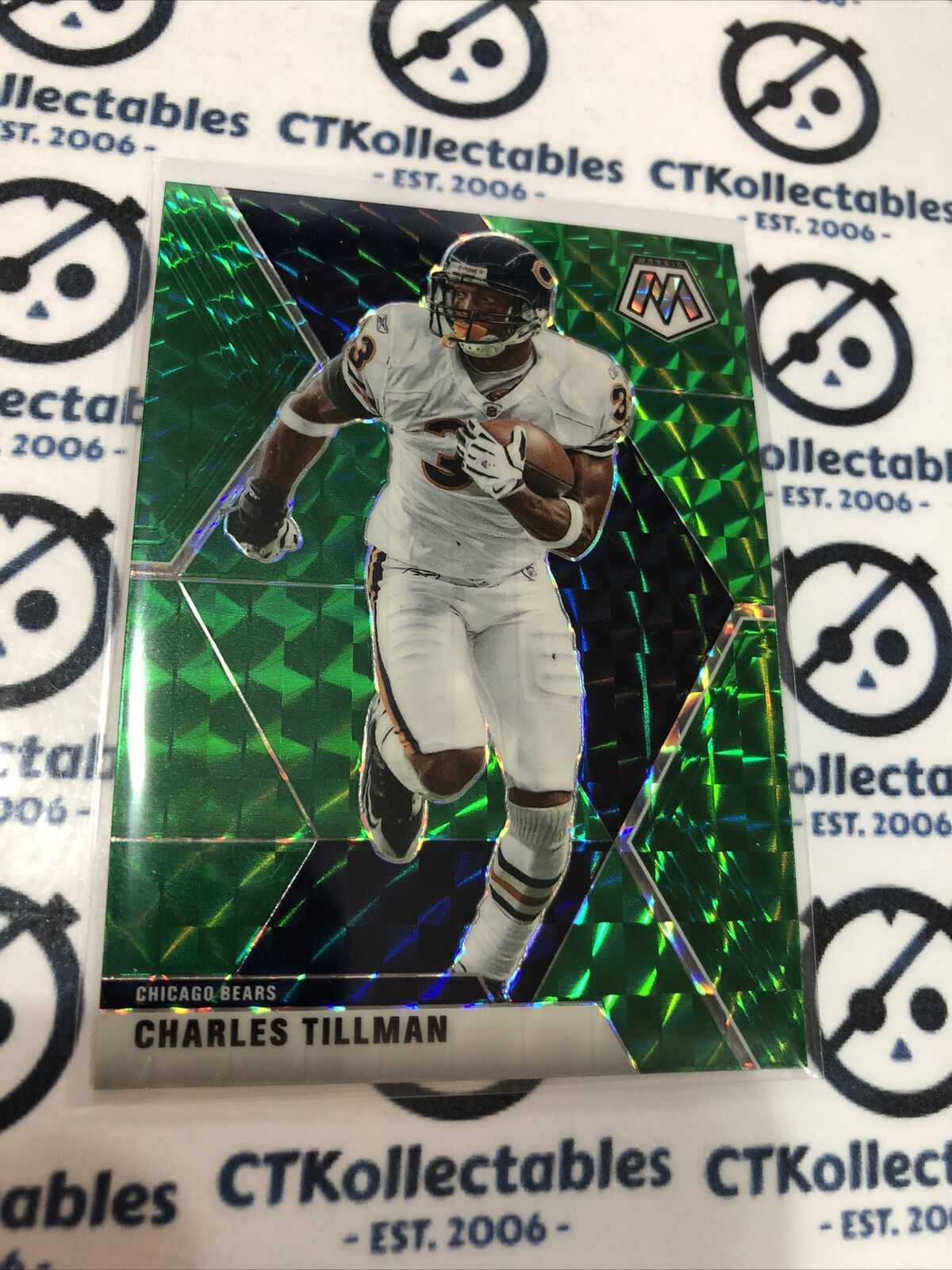 2020 NFL Mosaic Green Prizm Charles Tillman #43 Bears