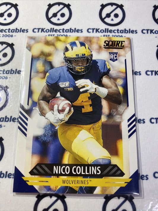 2021 NFL Score Rookie Card Nico Collins #335 RC Texans