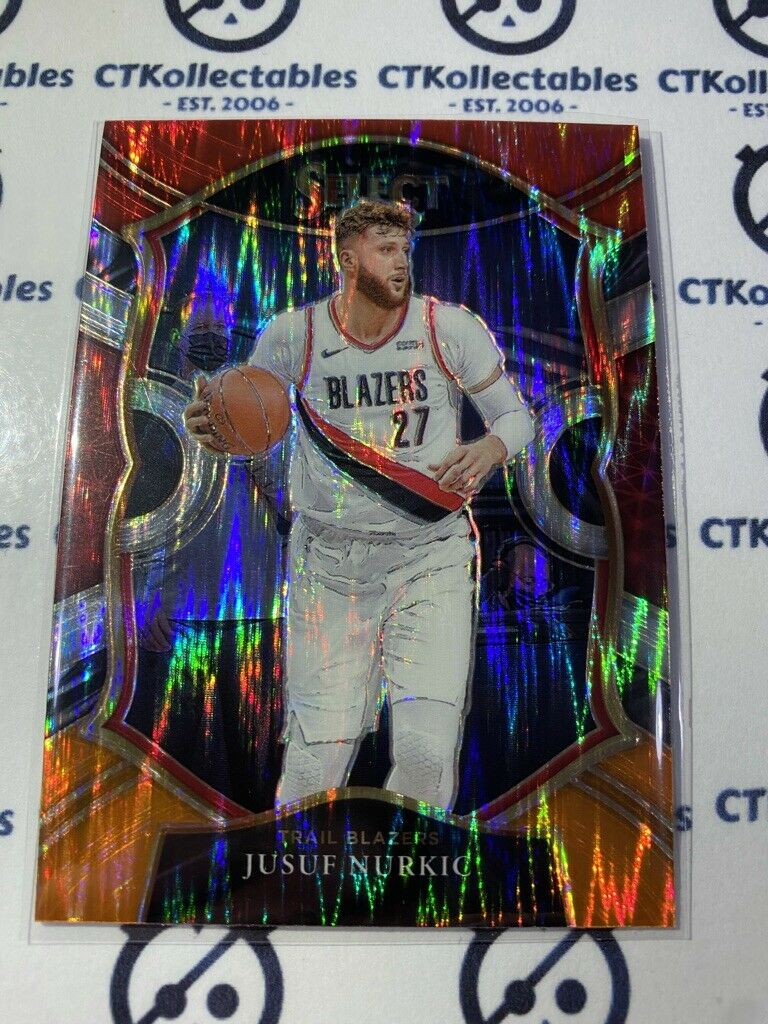 2020-21 Panini NBA Select Jusuf Nurkic Concourse Red White Orange #51 Portland