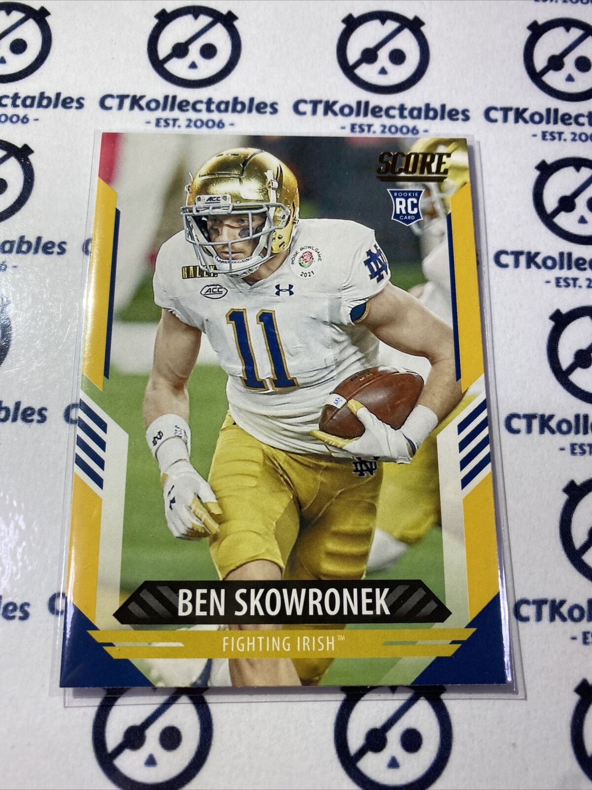 2021 NFL Score Ben Skowronek RC Gold Parallel Base #333