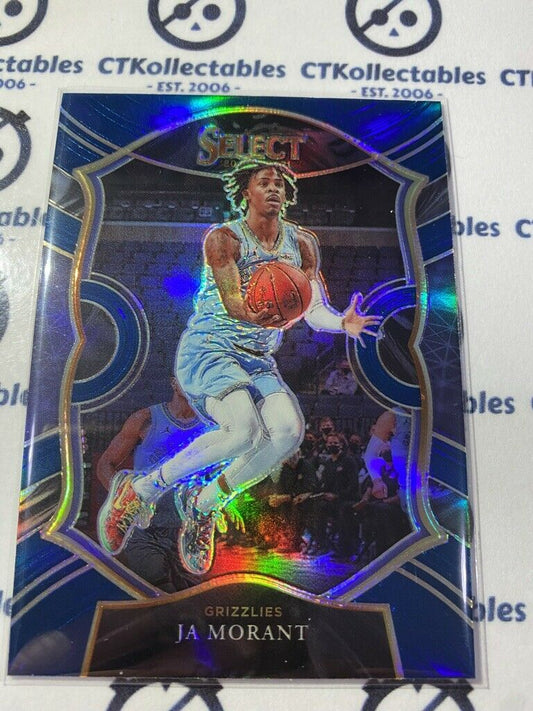 2020-21 Panini NBA Select Ja Morant Blue Silver Prizm #60 Grizzlies