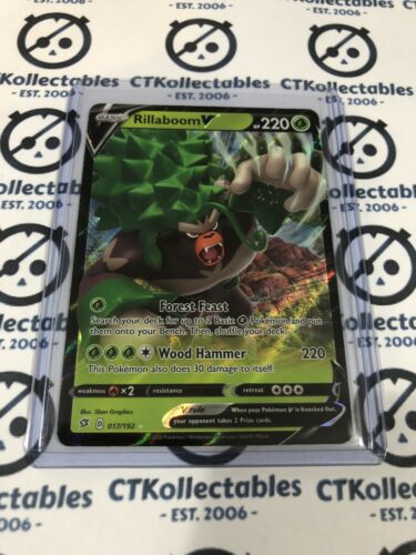 Rillaboom V #017/192 Ultra Rare Pokémon Card Rebel Clash